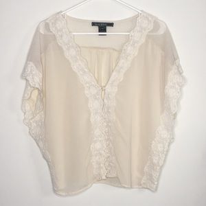 Creme lace blouse